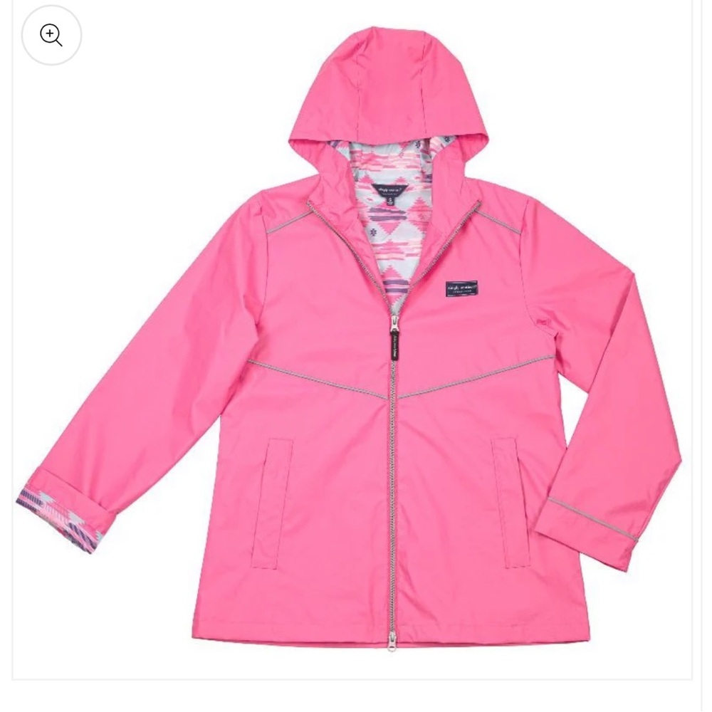 NWT Simply Southern Full Rain Jacket Berry